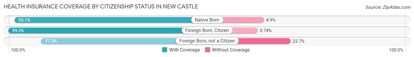 Health Insurance Coverage by Citizenship Status in New Castle