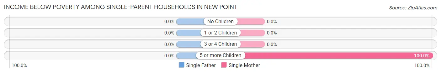 Income Below Poverty Among Single-Parent Households in New Point