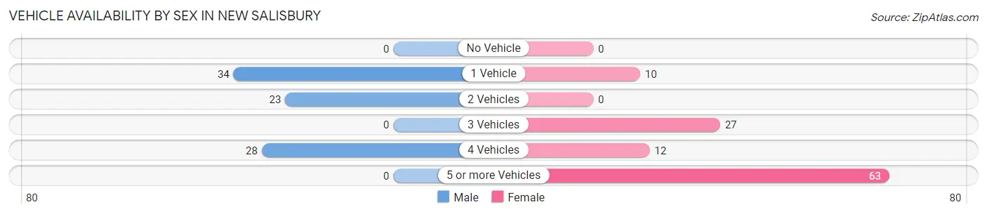 Vehicle Availability by Sex in New Salisbury