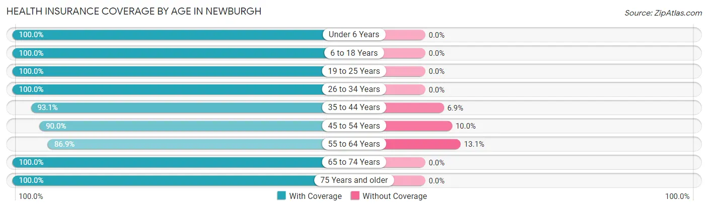 Health Insurance Coverage by Age in Newburgh