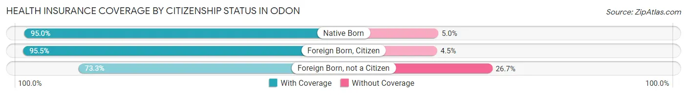 Health Insurance Coverage by Citizenship Status in Odon
