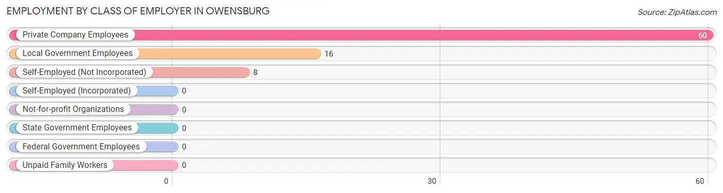 Employment by Class of Employer in Owensburg