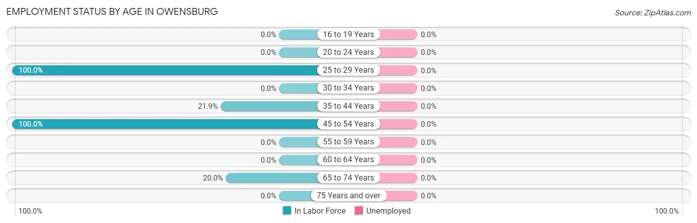 Employment Status by Age in Owensburg