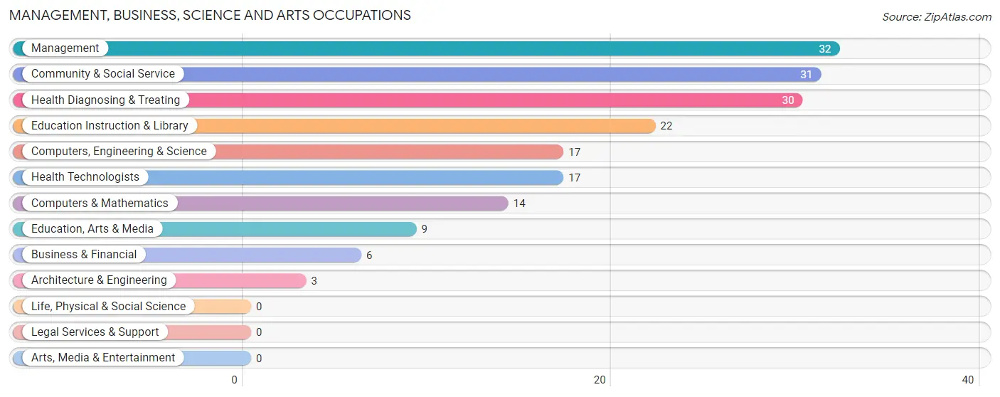 Management, Business, Science and Arts Occupations in Palmyra