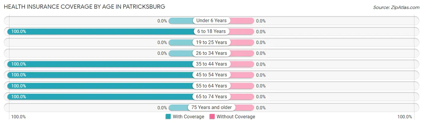 Health Insurance Coverage by Age in Patricksburg