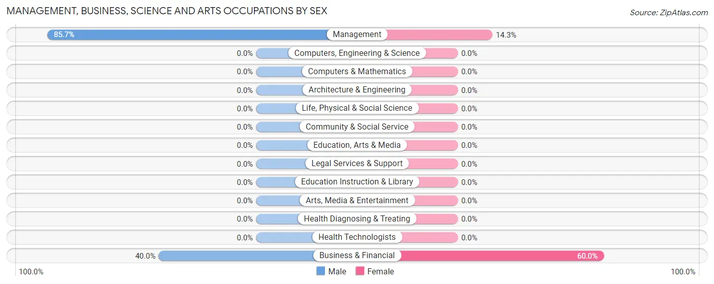 Management, Business, Science and Arts Occupations by Sex in Patriot