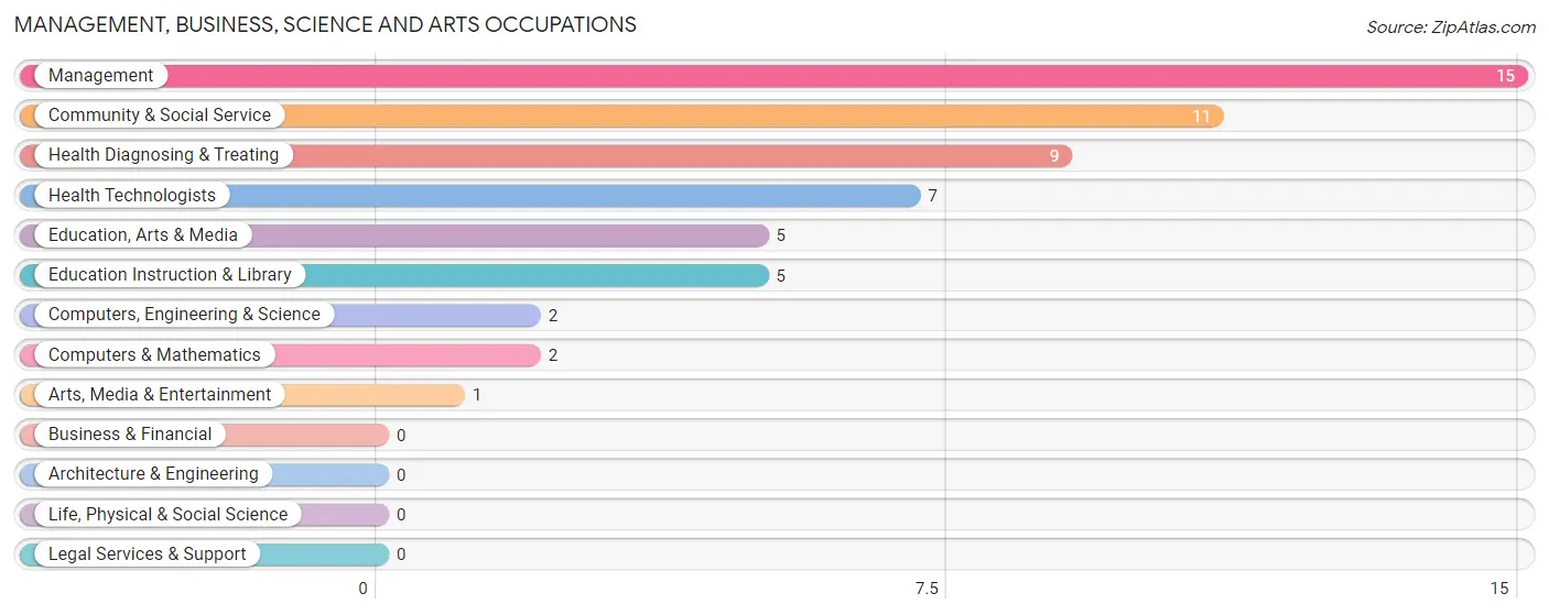 Management, Business, Science and Arts Occupations in Plainville