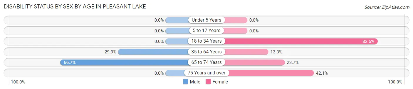 Disability Status by Sex by Age in Pleasant Lake
