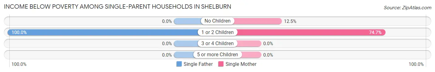 Income Below Poverty Among Single-Parent Households in Shelburn