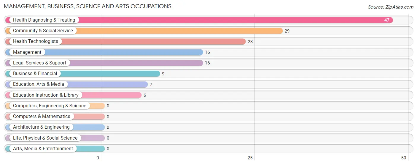 Management, Business, Science and Arts Occupations in Shoals