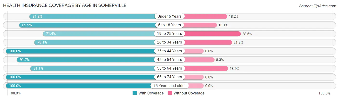 Health Insurance Coverage by Age in Somerville