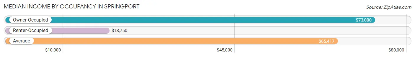 Median Income by Occupancy in Springport