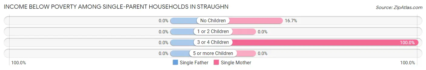 Income Below Poverty Among Single-Parent Households in Straughn