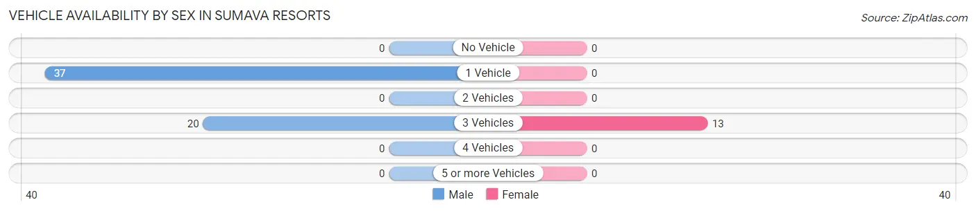 Vehicle Availability by Sex in Sumava Resorts