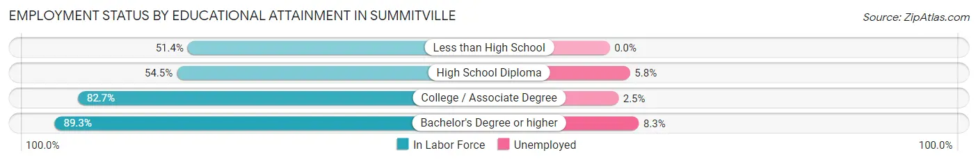 Employment Status by Educational Attainment in Summitville