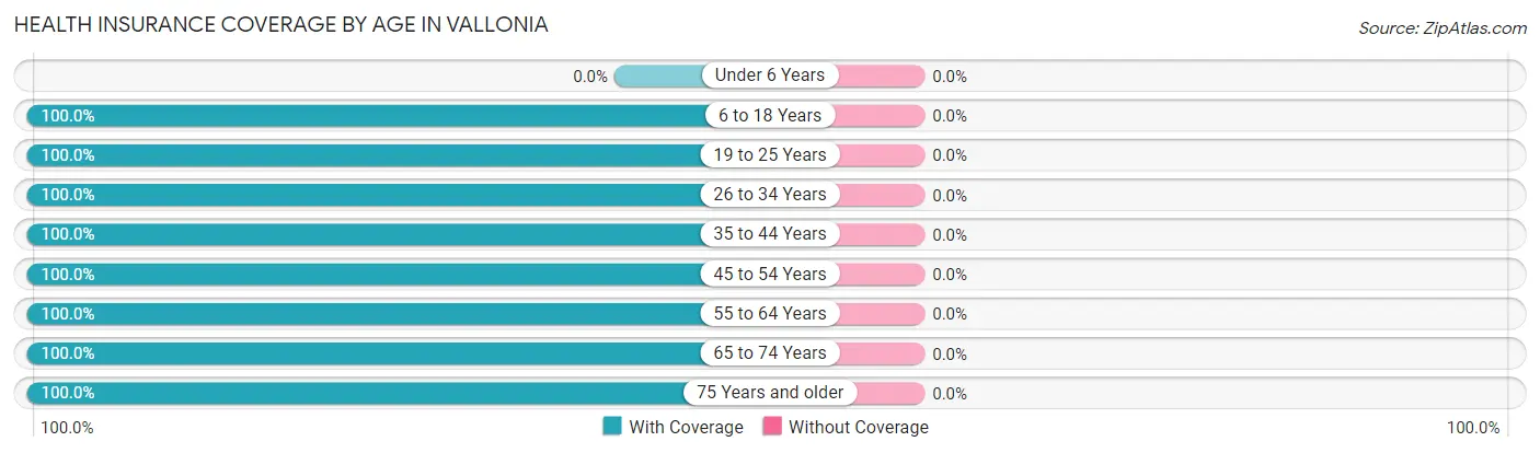 Health Insurance Coverage by Age in Vallonia