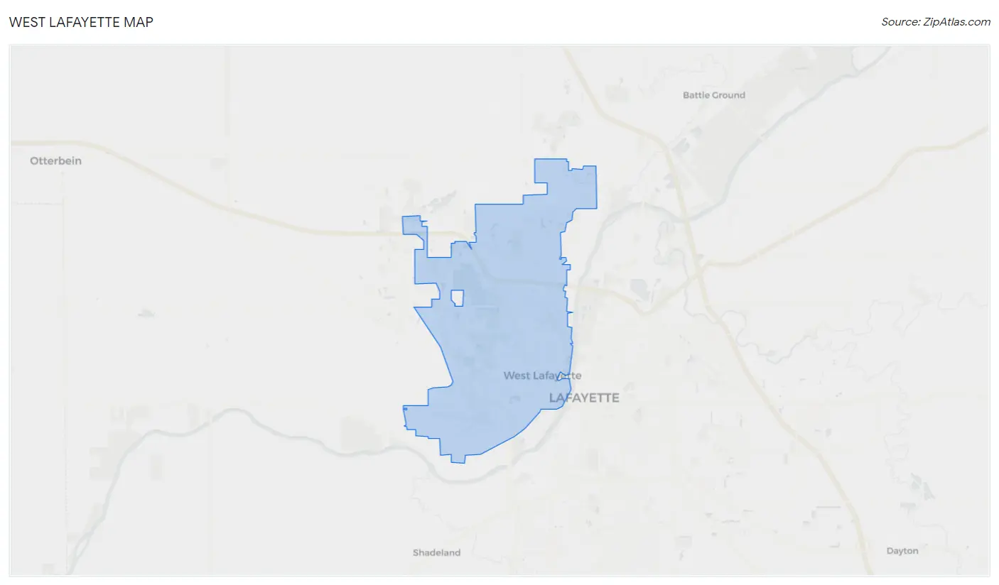 West Lafayette Map