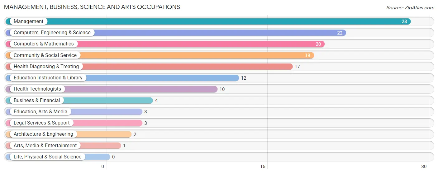 Management, Business, Science and Arts Occupations in West Lebanon