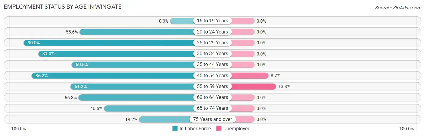 Employment Status by Age in Wingate