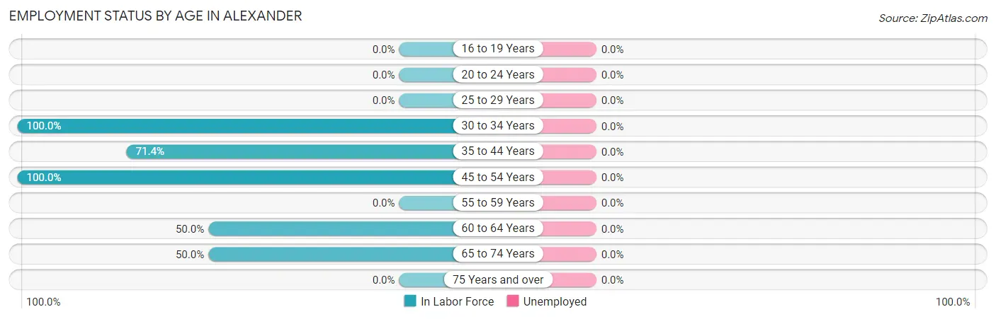 Employment Status by Age in Alexander