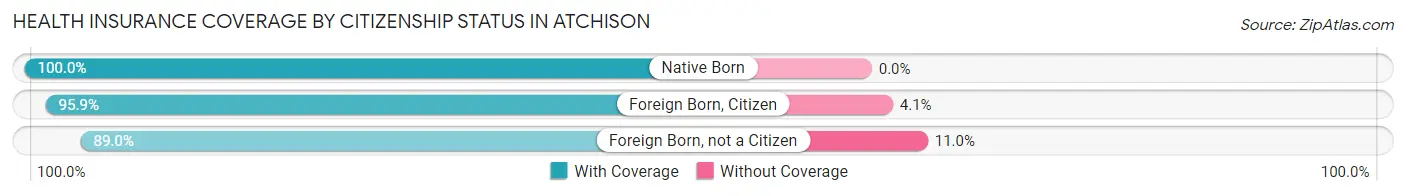 Health Insurance Coverage by Citizenship Status in Atchison