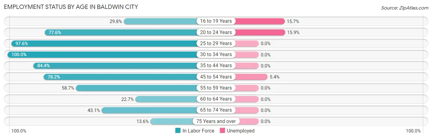 Employment Status by Age in Baldwin City