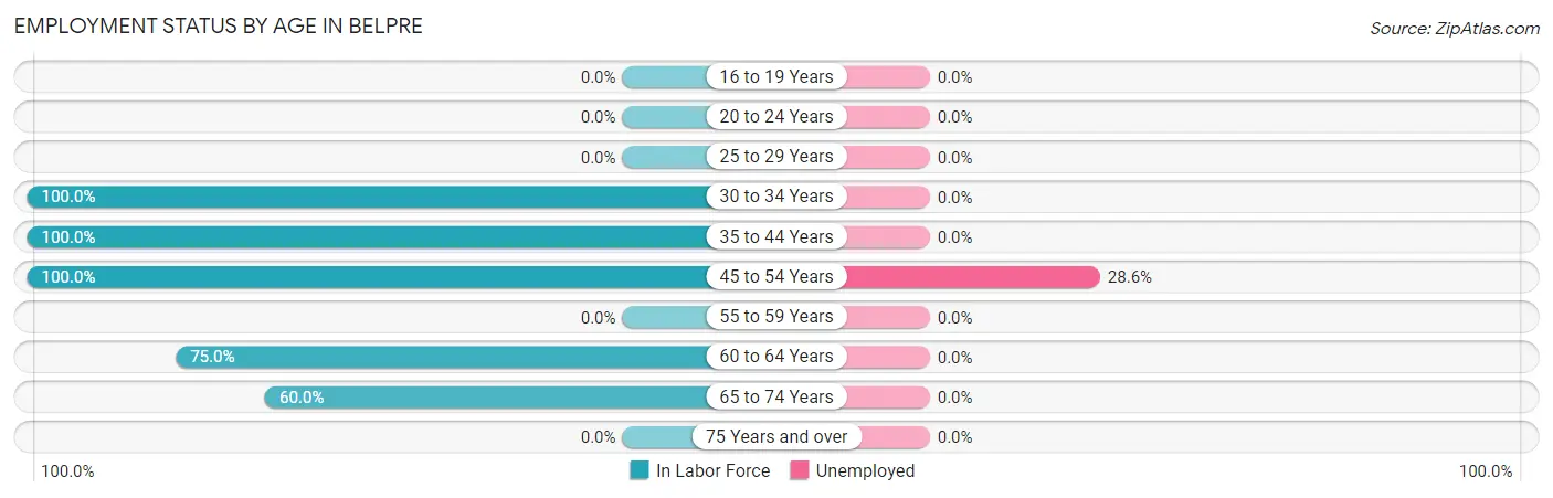Employment Status by Age in Belpre
