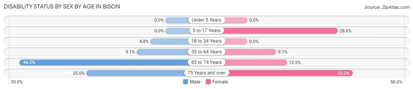 Disability Status by Sex by Age in Bison