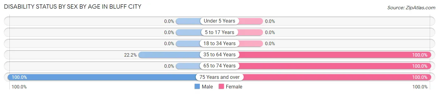 Disability Status by Sex by Age in Bluff City