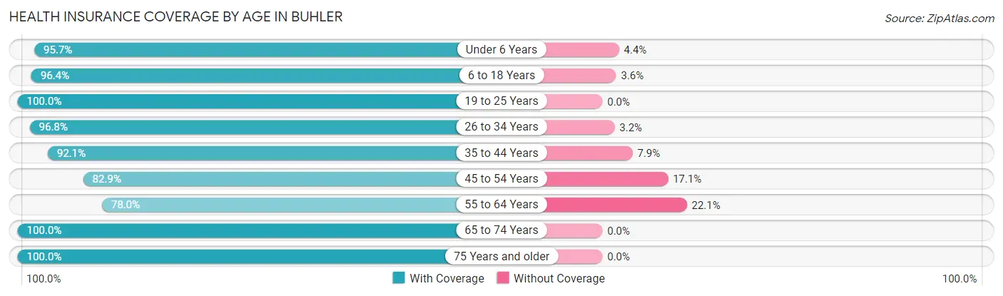 Health Insurance Coverage by Age in Buhler
