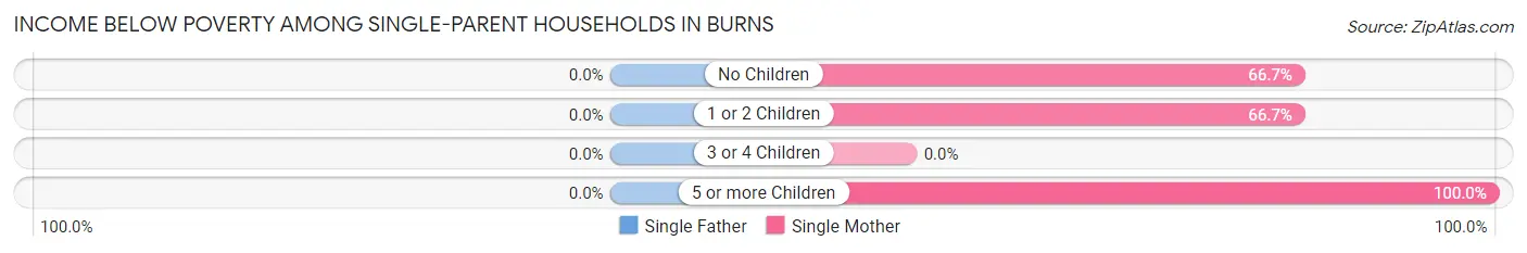 Income Below Poverty Among Single-Parent Households in Burns
