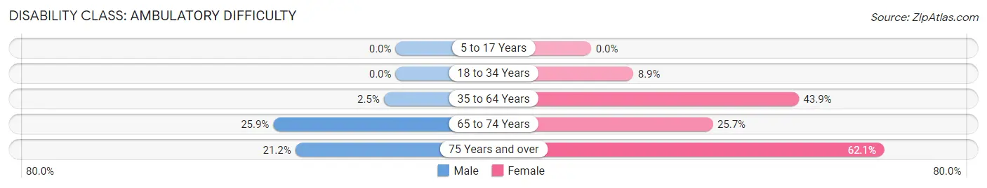 Disability in Caldwell: <span>Ambulatory Difficulty</span>