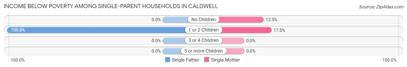 Income Below Poverty Among Single-Parent Households in Caldwell