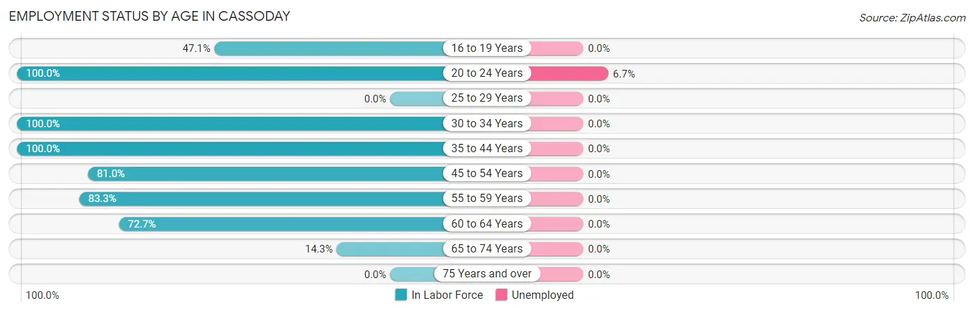 Employment Status by Age in Cassoday