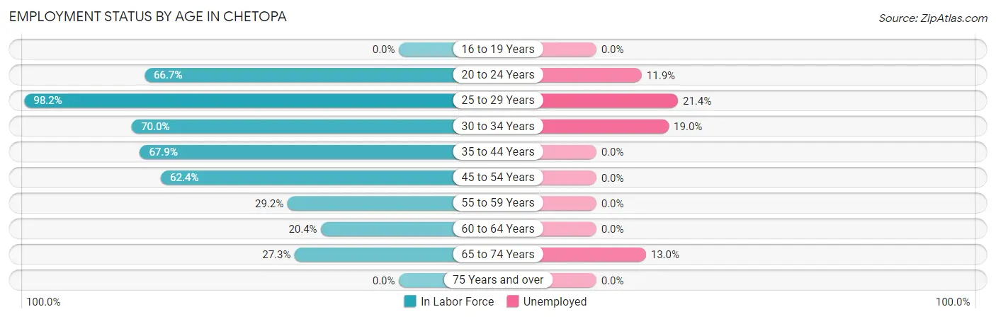 Employment Status by Age in Chetopa