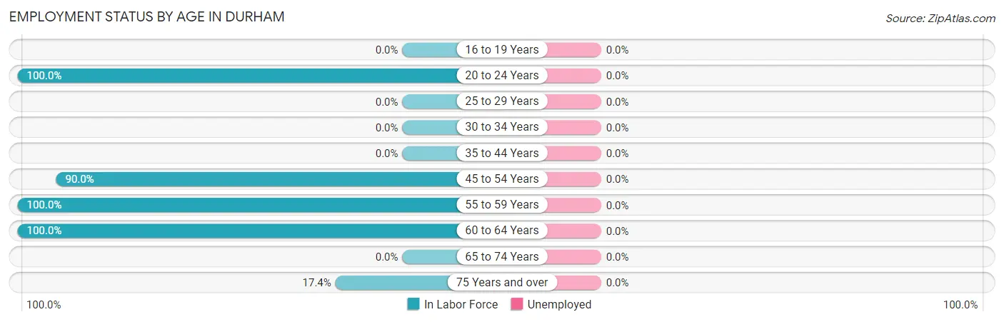 Employment Status by Age in Durham