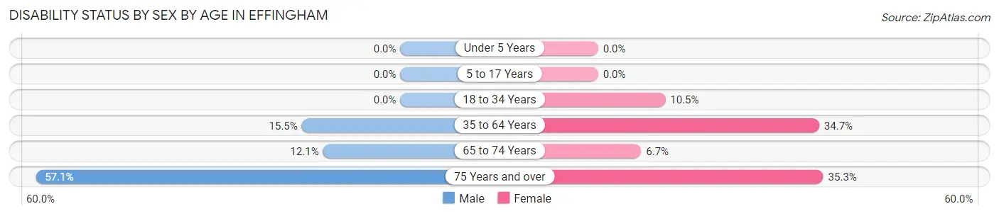 Disability Status by Sex by Age in Effingham