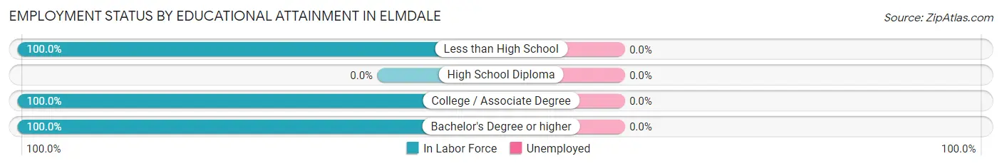 Employment Status by Educational Attainment in Elmdale