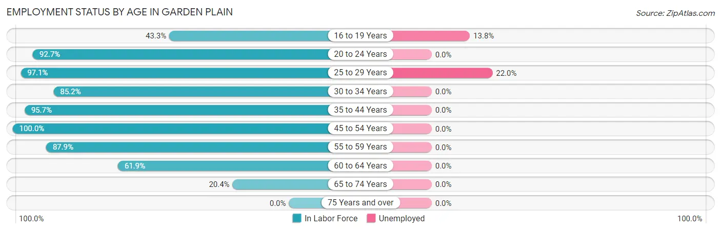 Employment Status by Age in Garden Plain