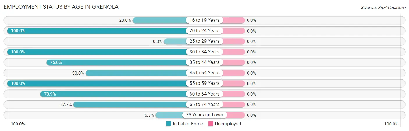 Employment Status by Age in Grenola
