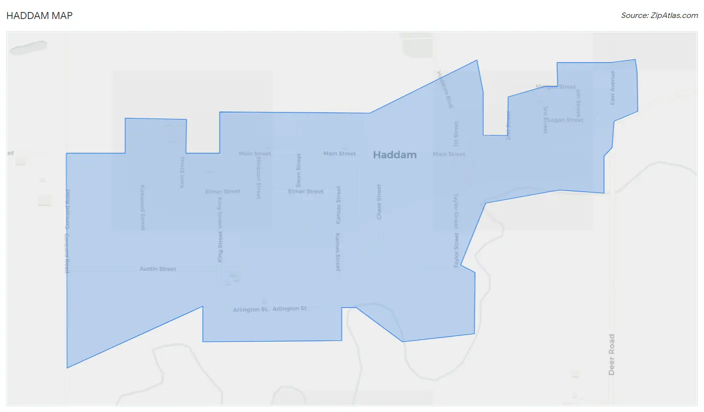 Haddam Map