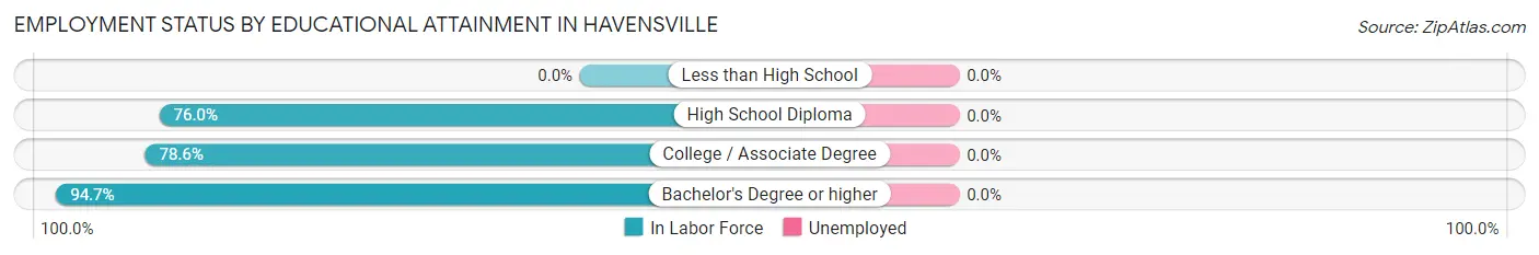 Employment Status by Educational Attainment in Havensville