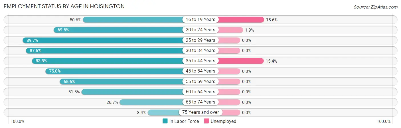 Employment Status by Age in Hoisington