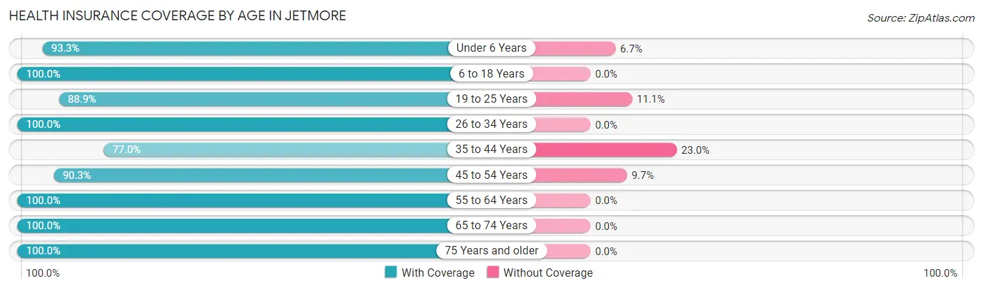 Health Insurance Coverage by Age in Jetmore