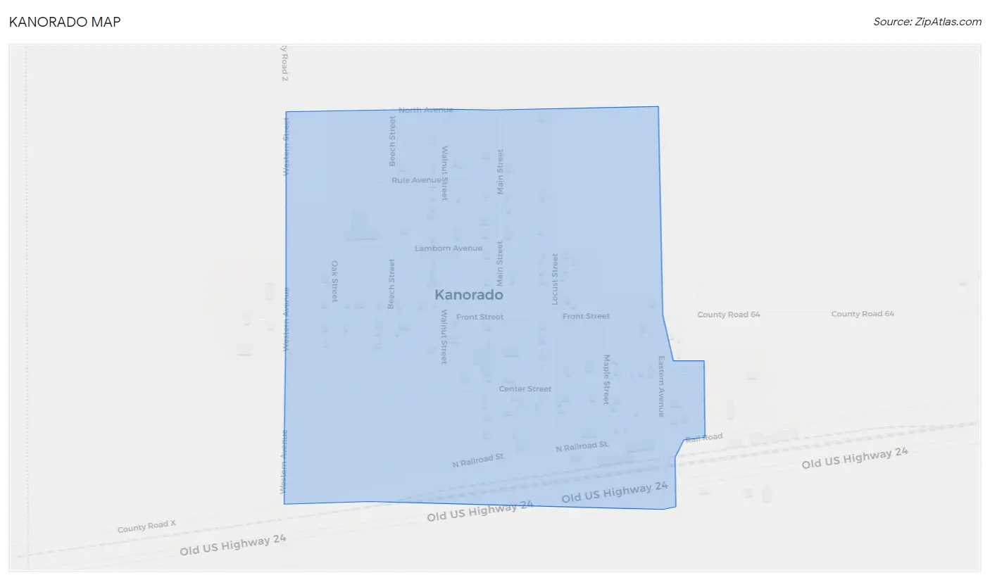 Kanorado Map