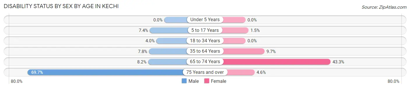 Disability Status by Sex by Age in Kechi