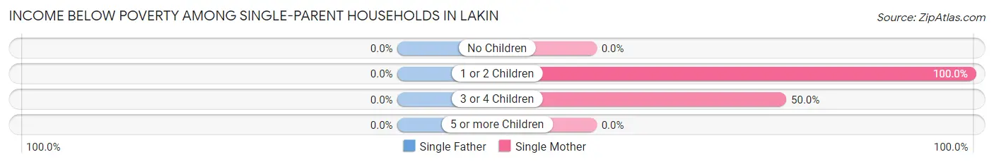 Income Below Poverty Among Single-Parent Households in Lakin