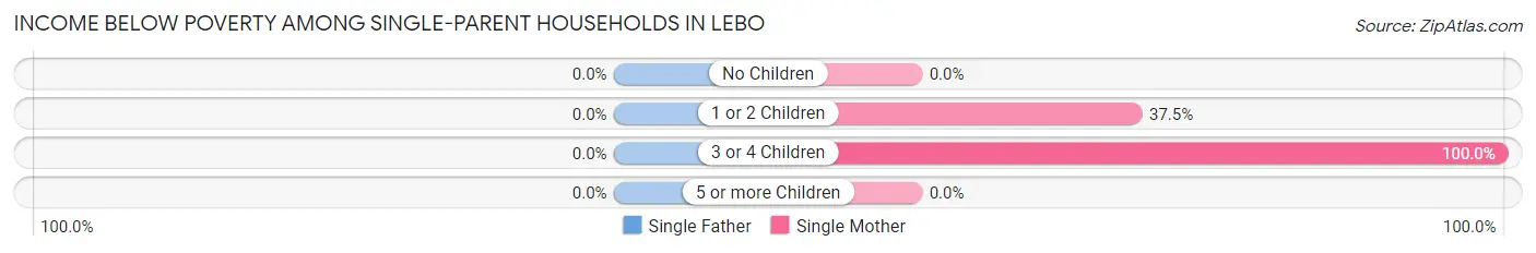 Income Below Poverty Among Single-Parent Households in Lebo