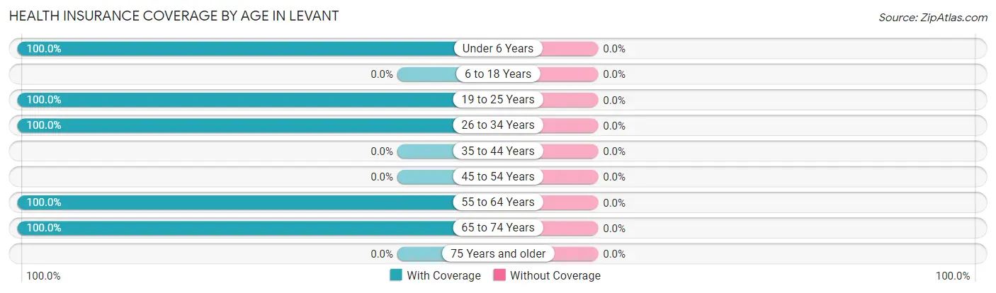 Health Insurance Coverage by Age in Levant
