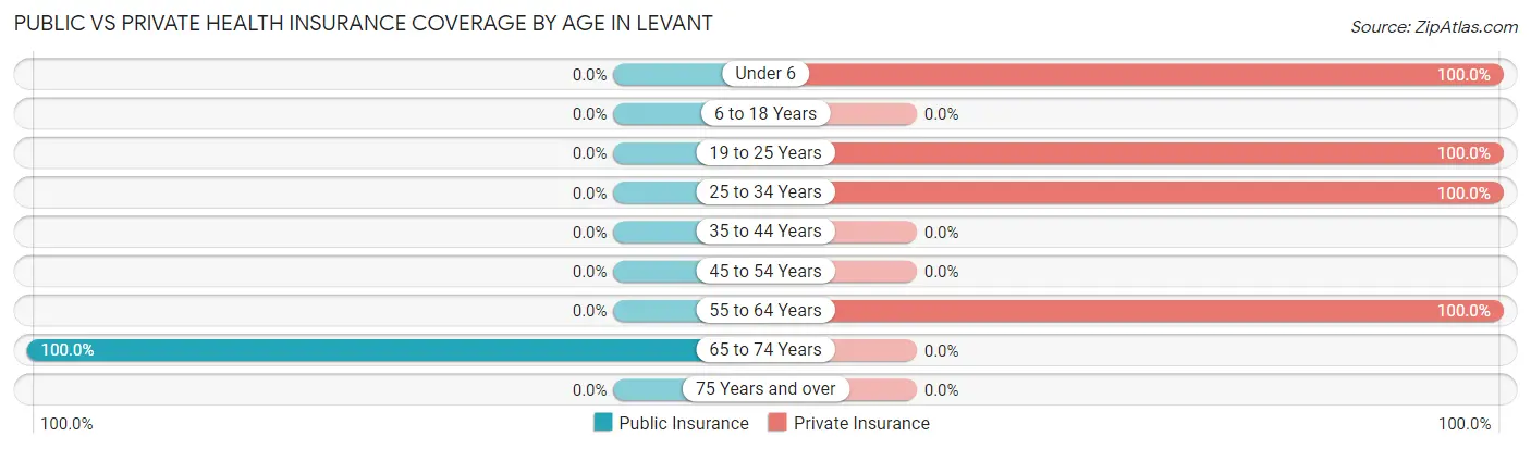 Public vs Private Health Insurance Coverage by Age in Levant